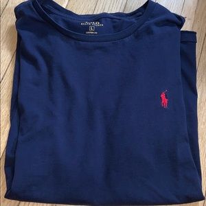 navy blue short sleeve POLO shirt
